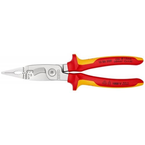 Knipex Alicate multifunción para instaladores con mangos bicomponentes aislados