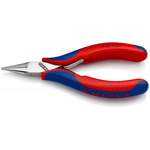 Knipex Alicate de montaje para electrónica, bocas semiredondas