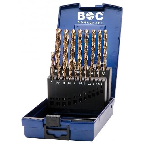 Bohrcraft Juego brocas rectificadas HSS-E Co5 DIN 338 tipo N KE10