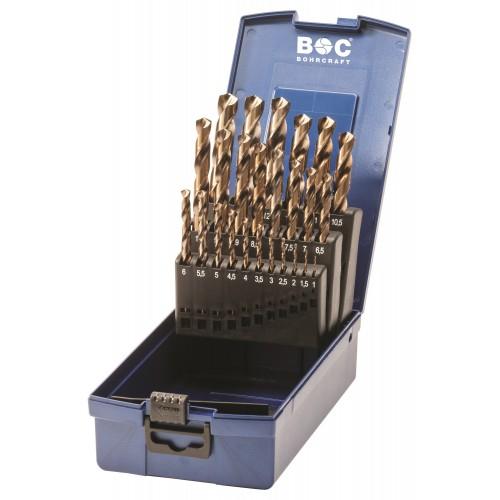 Bohrcraft Juego brocas rectificadas HSS-E Co5 DIN 338 tipo N KE13