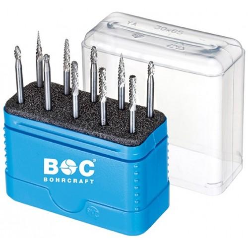 Bohrcraft Juego fresas rotativas miniatura metal duro KF10