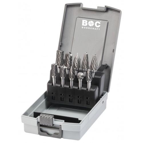 Bohrcraft Juego fresas rotativas metal duro RK10
